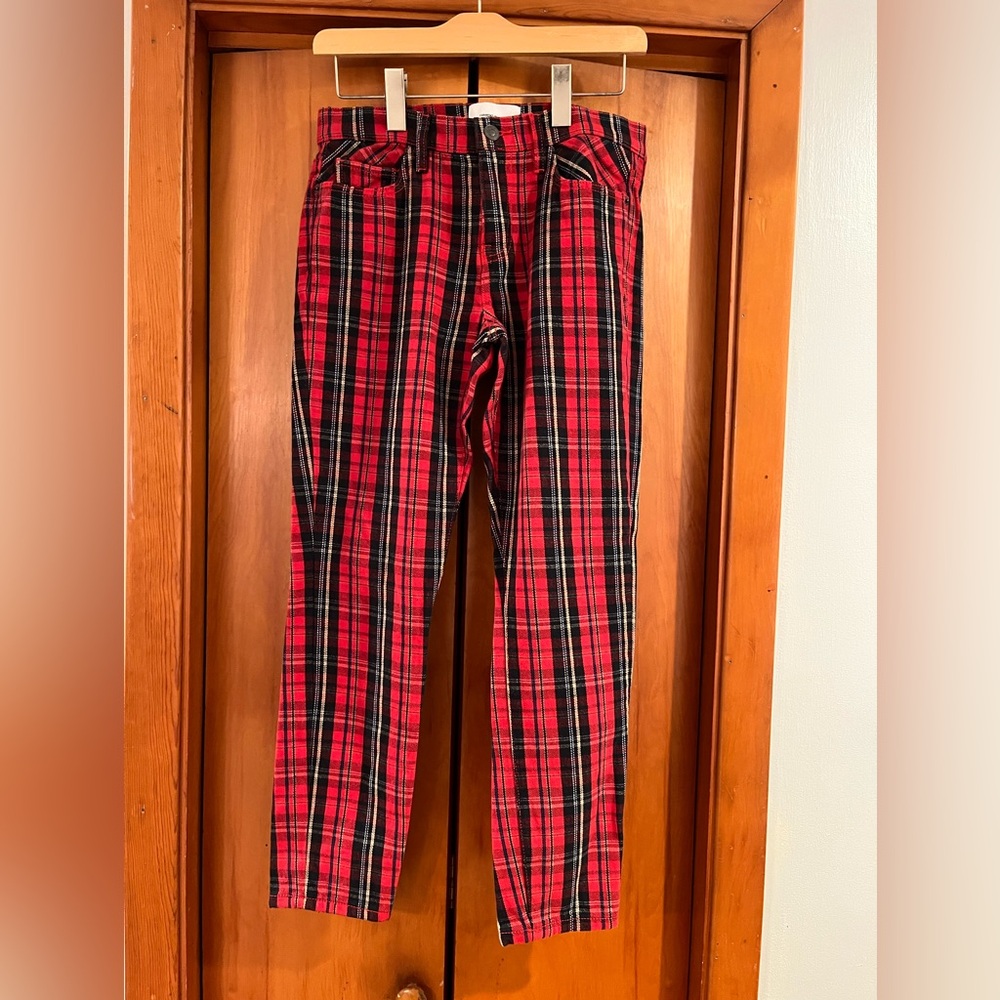 CURRENT/ELLIOTT Stiletto Plaid Skinny Pants Womens (28) Punk London Jeans Skate‎